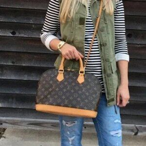 Authentic vintage Louis Vuitton Alma PM bag and dust bag and non-LV strap